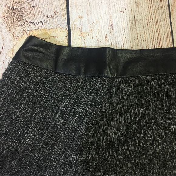 Revolve Line & Dot Leather Trimmed Mini Skirt Size Medium - Picture 3 of 5